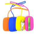 Rectangle Silicone Card Bag Key Chain for Shopping